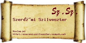 Szerémi Szilveszter névjegykártya