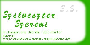szilveszter szeremi business card